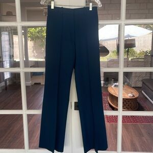 Reiss Jade teal Blue Wide Leg Pintuck Pants